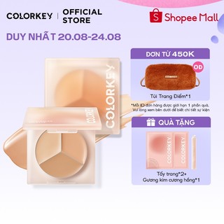 Bảng kem che khuyết điểm colorkey 3 màu mịn lâu trôi 3.9g