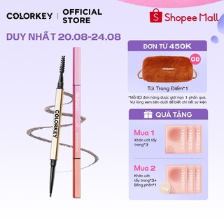 COLORKEY Chì kẻ mày hai đầu tam giác chống thấm nước lâu trôi cho người mới tập trang điểm