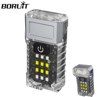  Boruit 90 °Đèn pin huỳnh quang LED xoay được Type-C Đèn làm việc có thể sạc lại với nam châm kẹp tia cực tím 
