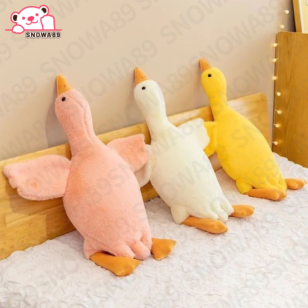 🦢 Gấu Bông Con Vịt🦢 Thú Nhồi Bông Gấu Bông To Gối Con Vịt Nằm Sấp Cho Bé Má Hồng Trầm đồ Chơi Búp Bê
