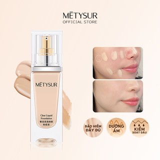  METYSUR Liquid Foundation Moisturizing Oil Control Concealer Makeup Foundation Cream 
