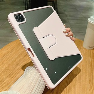 [Khe cắm bút có lỗ] 360° Xoay Trong Suốt Acrylic Cứng Máy Tính Bảng Dành Cho iPad Mini 6 5 9.7 5th 6th Air 3 4 5 6 iPad 10.2 7 8 9 10th Gen iPad Pro 11 inch 2024 Vỏ iPad Mới