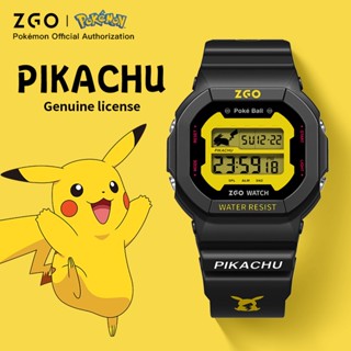 Đồng hồ điện tử ZGO x Pokémon PIKACHU Chính hãng Chống nước Dạ quang Thể thao Trẻ em Thanh niên 866