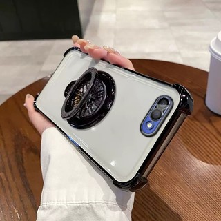 Ốp Lưng Cho iPhone 6 6S 7 8 Plus SE X XS Max XR Xoay Con Quay Chân Đế Vòng Từ Tính Nhẫn Đứng Trong Suốt Điện Thoại
