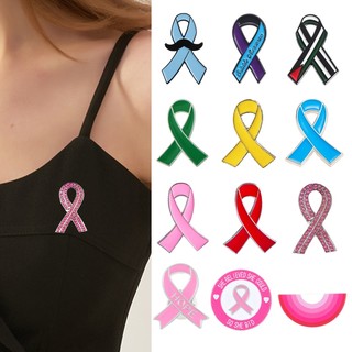 14 Phong Cách Hồng Đỏ Tím Ruy Băng Ve Áo Thổ Cẩm Ung Thư Vú Nhận Thức AIDS Huy Hiệu Phúc Lợi Công Cộng Biểu Tượng Pin Túi Quần Áo Phụ Kiện Trang Sức Quà Tặng