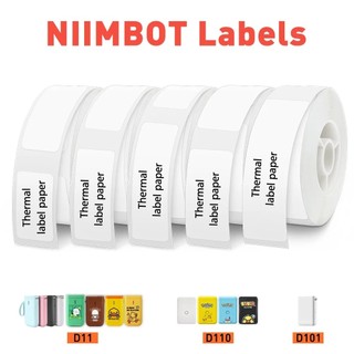 Cuộn giấy dán nhãn Niimbot D11 D101 D110 - Trắng 1 cuộn, Nhãn dán máy in nhãn di động chống thấm nước & tự dính Túi nhỏ Nhãn dán nhiệt Nhãn dán nhãn
