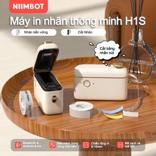 NIIMBOT H1S Máy in nhãn nhiệt không dây Bluetooth, tương thích với điện thoại Android và IOS,