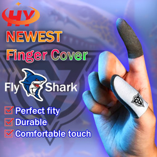 Hy Fly Shark Gaming Finger Hand Găng tay trò chơi di động cho PUBG Thoáng khí Tay áo ngón tay Đầu ngón tay Vỏ chơi Game bằng sợi bạc chống trượt