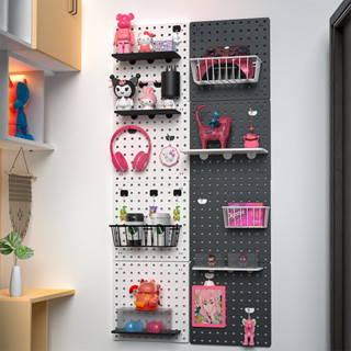 Kệ pegboard tường Home trí nhà bếp, Pegboard Tường DIY Phụ Kiện Treo, Kệ Móc Bảng Lỗ Hiển Thị Bộ Kệ 25 * 25cm