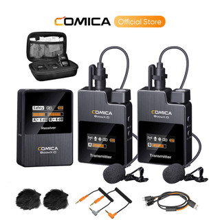 Hệ thống micro không dây COMICA BoomX-D 2.4G cho máy ảnh, máy quay phim, điện thoại thông minh, máy tính xách tay, Micro ve áo Lavalier không dây nhỏ gọn Giảm tiếng ồn với MIC bên ngoài