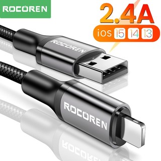 Rocoren 2.4A 0.5M / 1M / 2M / 3M cáp sạc nhanh cho ip