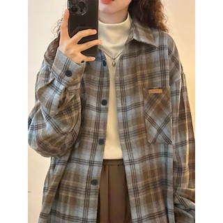 Ethelgirl Áo sơ mi dài tay cổ polo kẻ sọc cổ điển Hàn Quốc áo sơ mi mỏng hàng đầu quần áo nữ