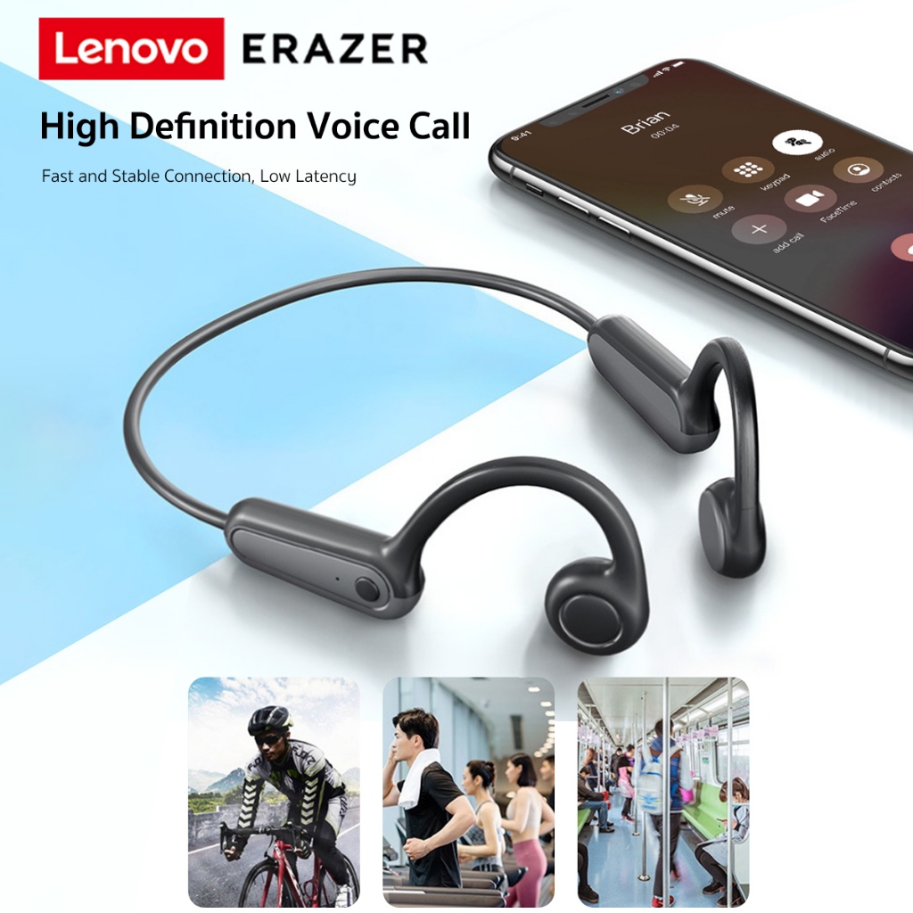 Lenovo ERAZER XF22 Tai nghe không dây dẫn truyền qua xương, tai nghe thể thao, Bluetooth 5.4i, chống nước PX5, màn hình cảm ứng, tai nghe âm thanh nổi HiFi, thời lượng pin dài, tai nghe Bluetooth không dây | BigBuy360 - bigbuy360.vn