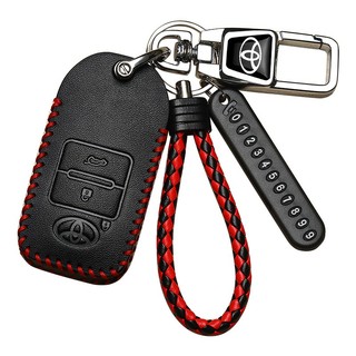  Vỏ bọc chìa khóa từ xa bằng da thật Toyota Yaris   Vios   Veloz   Raize   Avanza   Perodua 