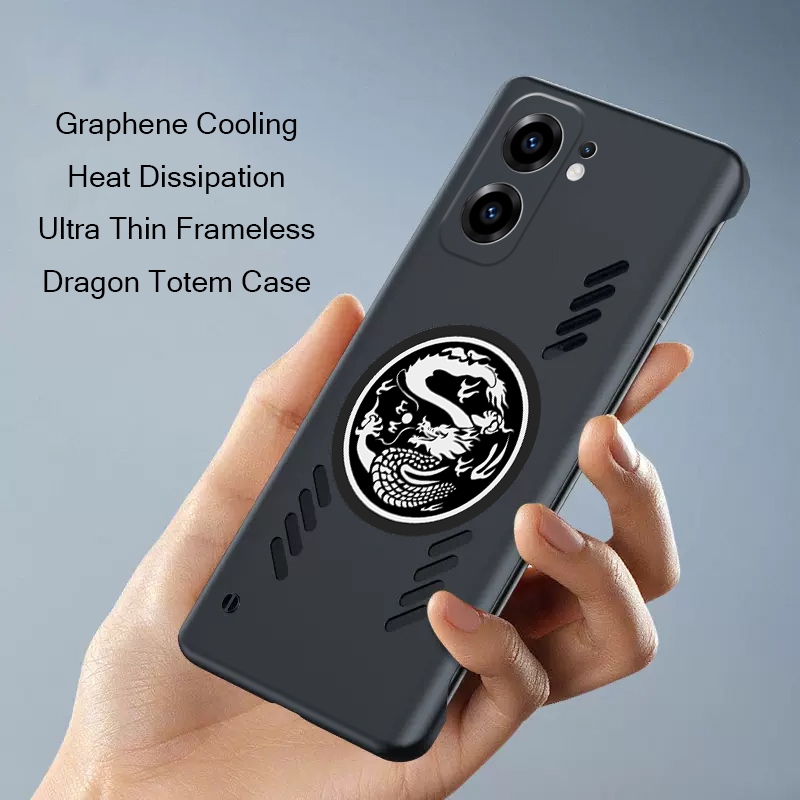 Ốp Điện Thoại Không Khung Dragon Totem Cho VIVO IQOO Neo 9S Pro + 9 Pro 5G Vỏ Tản Nhiệt Graphene Làm Mát Vỏ Bảo Vệ Chống Sốc Vỏ Siêu Mỏng