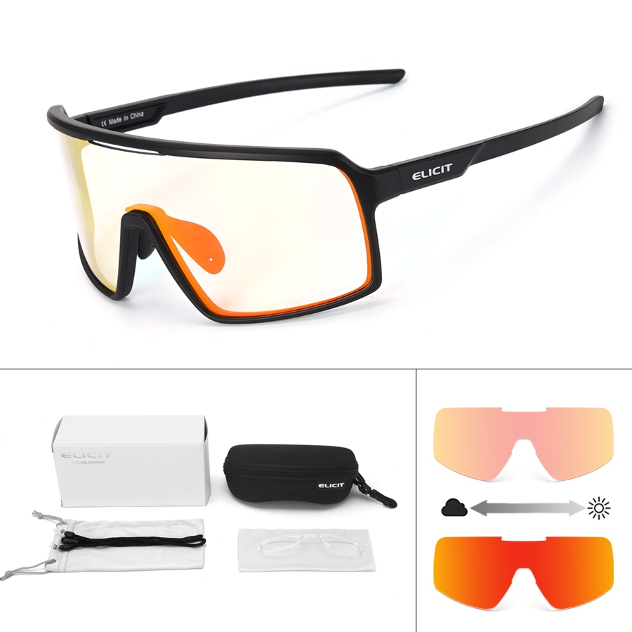 Elicit Photochromic Kính Mát Đi Xe Đạp UV400 Nam Nữ Kính Thể Thao MTB Xe Đạp Kính Chạy Sắc Thái Cho 