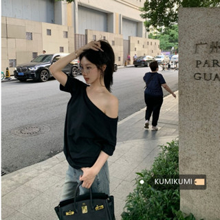 Áo Thun Nữ Lệch Vai, Áo Phông Trễ Vai Dáng Rộng Basic Siêu Xinh Đỏ【S-XL 