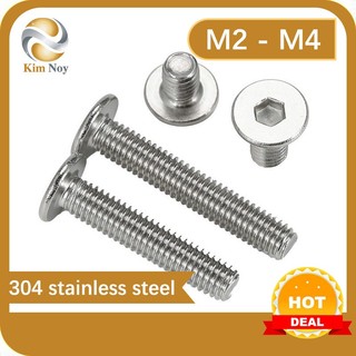 M2 / M3 / M4 304 Thép không gỉ CM Đầu mỏng Đầu lục giác Vít đầu phẳng lớn