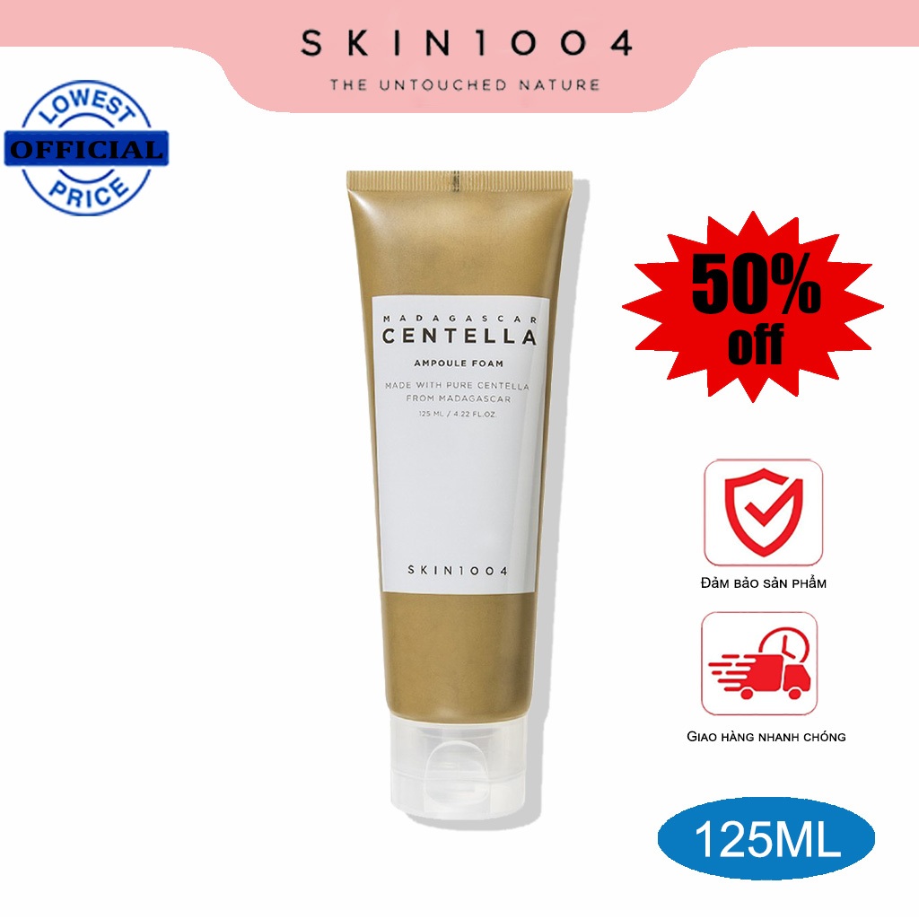 Sữa rửa mặt Skin1004 Madagascar Centella Ampoule Foam 125ml Làm Sạch Sâu Dịu Nhẹ
