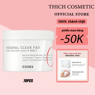 Cosrx One Step Original Clear Pad 70 miếng- Bông tẩy tế bào chết cải thiện mụn đầu đen/ đầu trắng và ngăn ngừa mụn