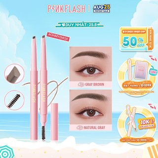 Bút Kẻ Lông Mày PINKFLASH OhMyEmoji Dễ Tán Chống Nước Giữ Màu Lên Đến 8 Tiếng Tích Hợp Đầu Cọ Chải Tiện Dụng 0.2g