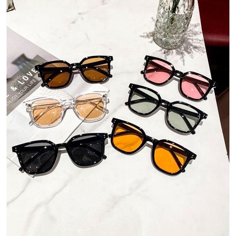 🍑peach🍑Kính mát thời trang nam nữ chữ V gọng nhỏ nhiều màu cá tính phong cách Âu Mỹ chuẩn UV400 đẹp giá rẻ