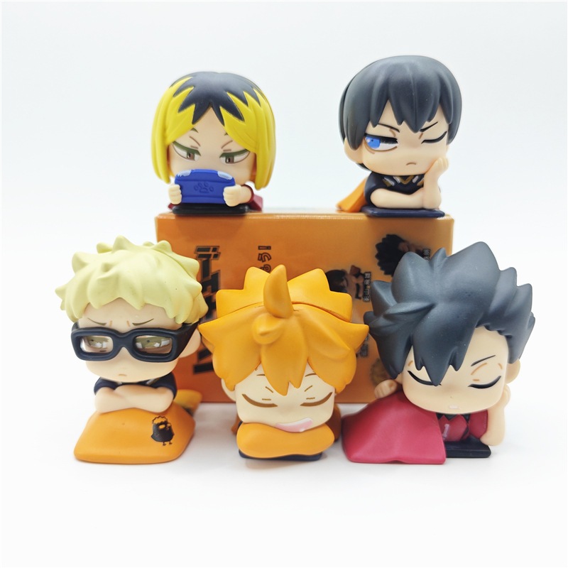 5 Cái / bộ Anime Haikyuu 4-5cm Búp Bê Ngủ Kozume Kenma Hinata Shoyo Hinata Shoyo Tobio Kageyama Tsuk