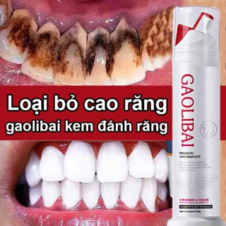 ⭐100%chính hãng⭐kem đánh răng trắng Gel nano bạc kem đánh cao răng GAOLIBAI 120g Giảm Vết Ố Vàng Trên Răng ,đánh bật cao răng sạch mảng bám trắng răng ngừa sâu răng cho hơi thở thơm mát