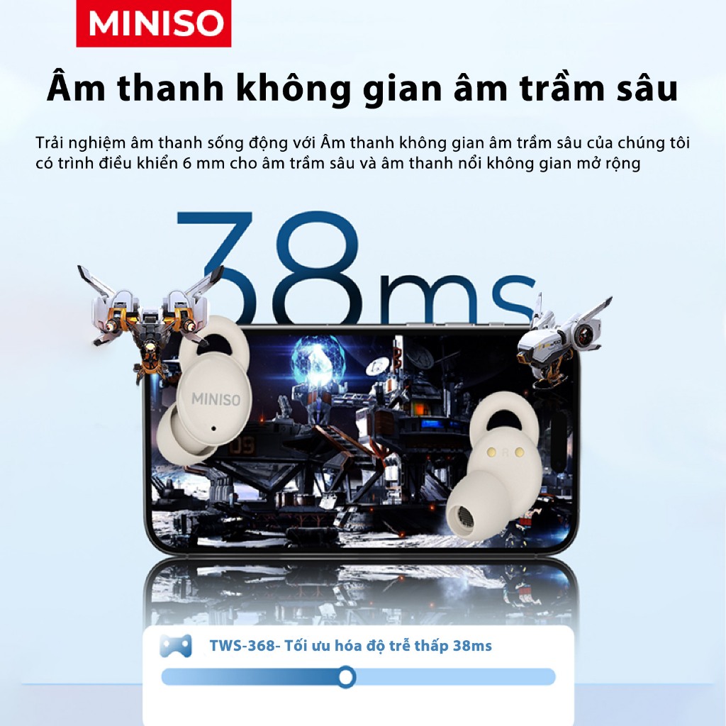 MINISO X10 Tai nghe ngủ Tai nghe BT 5.0 chống nước IPX5 / Tai nghe không dây ngủ vô hình Mini X10 / Tai nghe Bluetooth thể thao / Tai nghe nhạc âm thanh nổi / Tai nghe Bluetooth sạc | BigBuy360 - bigbuy360.vn