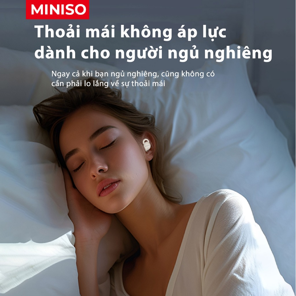 MINISO X10 Tai nghe ngủ Tai nghe BT 5.0 chống nước IPX5 / Tai nghe không dây ngủ vô hình Mini X10 / Tai nghe Bluetooth thể thao / Tai nghe nhạc âm thanh nổi / Tai nghe Bluetooth sạc | BigBuy360 - bigbuy360.vn