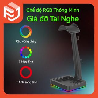 Giá Đỡ Tai Nghe Gaming Có LED RGB Kệ Đỡ Treo Tai Nghe Giá Treo headphone kèm Chống Trơn Trượt  Chân Đế Chắc Chắn