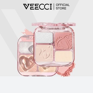 VEECCI Tạo Khối Phấn Má Hồng Phấn Bắt Sáng 4trong1 Sắc Tông Nude Tự Nhiên 9g