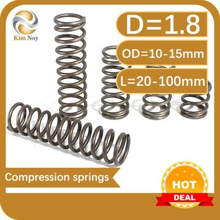  SUS304 Đường kính dây lò xo nén 1,8mm và đường kính ngoài 10-15mm. Lò xo quay trở lại có độ bền cao và chống mỏi