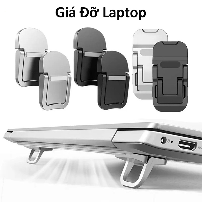Di Động Tản Nhiệt Laptop Đứng Vô Hình Dính Chân Đế Bàn Phím Nâng Cao Miếng Lót