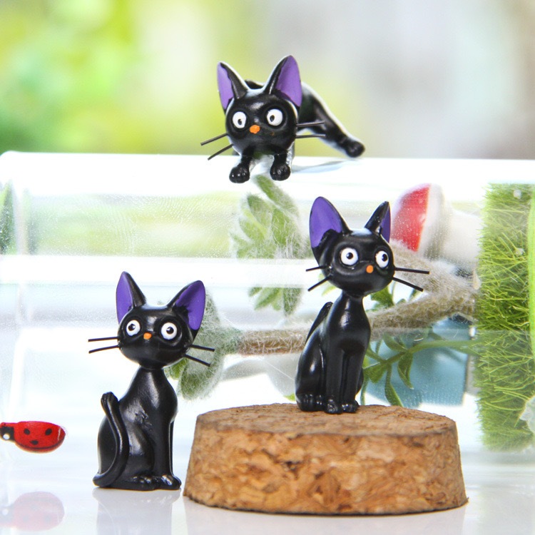 1 Cái Miyazaki Hayao Anime Kiki Dịch Vụ Giao Hàng Mèo Đen JiJi DIY Mini Q Phiên Bản PVC Nhân Vật Hàn