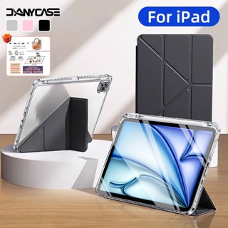 Vỏ bảo vệ trong suốt hình chữ Y cho iPad Air 6th 11 '' M3 13 2025 Gen 11 A16 Pro M4 Air1 / 2 5 / 6th 9.7 Gen 9 8 7th 10.2 10th Air4 / 5 10.9 Pro 11 12.9 Mini 7 6 Với Giá đỡ bút