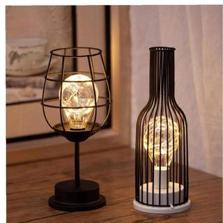 ĐÈN BÀN DI ĐỘNG KHÔNG DÂY CHẠY BẰNG PIN ĐÈN CẮM TRẠI DÂY KIM LOẠI ĐÈN CHAI RƯỢU ĐỘC ĐÁO ĐÈN BÀN LED NHỎ CHO PHÒNG ĂN, QUẦY BAR, QUÁN CÀ PHÊ