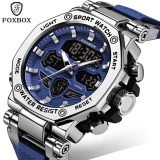 LIGE đồng Hồ Nam Chính Hãng Dây đeo Silicon Kỹ Thuật Số Thể Thao Chronograph Quartz Chống Nước Màn Hình Kép