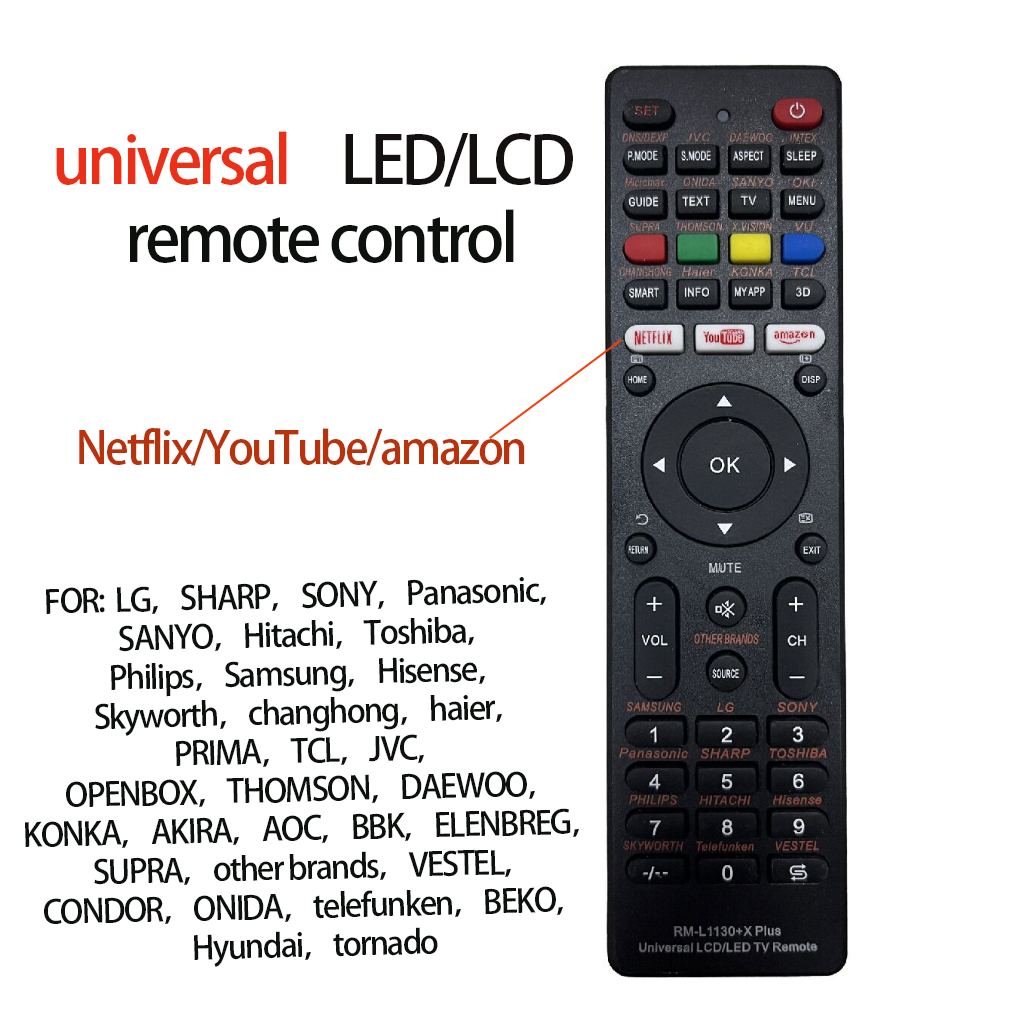 Remote Điều khiển TiVi đa năng RM-L1130+X PLUS