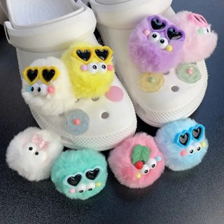 Quả bóng nhồi bông dễ thương sticker dép cross charm cross jibbitz để trang trí dép chữ H cross dép lê dép tổ ong Phụ kiện trang trí