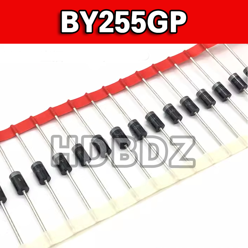 20 ~ 50 CÁI BY255GP BY255 DO-201AD 3A 1300V Shoteki Chỉnh Lưu Diode IC