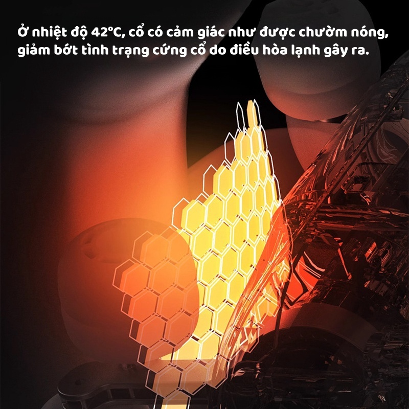 VNNETLAN Máy Massage Cổ Vai Gáy 6D , Mát Xa Xoa Bóp Mô Phỏng Bàn Tay Con Người,Đai Massage Cổ Vai Gáy Giảm Nhức Mỏi