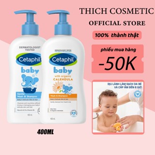 Sữa tắm gội dịu lành Cetaphil Baby Wash & Shampoo with Organic Calendula 2in1 400ml