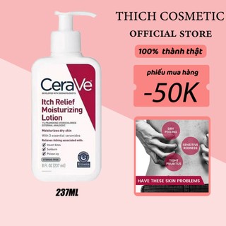  Kem dưỡng ẩm CeraVe Itch Relief Facial Moisturizing Lotion 237ml chống ngứa Sữa dưỡng thể làm dịu ngứa da chàm da 