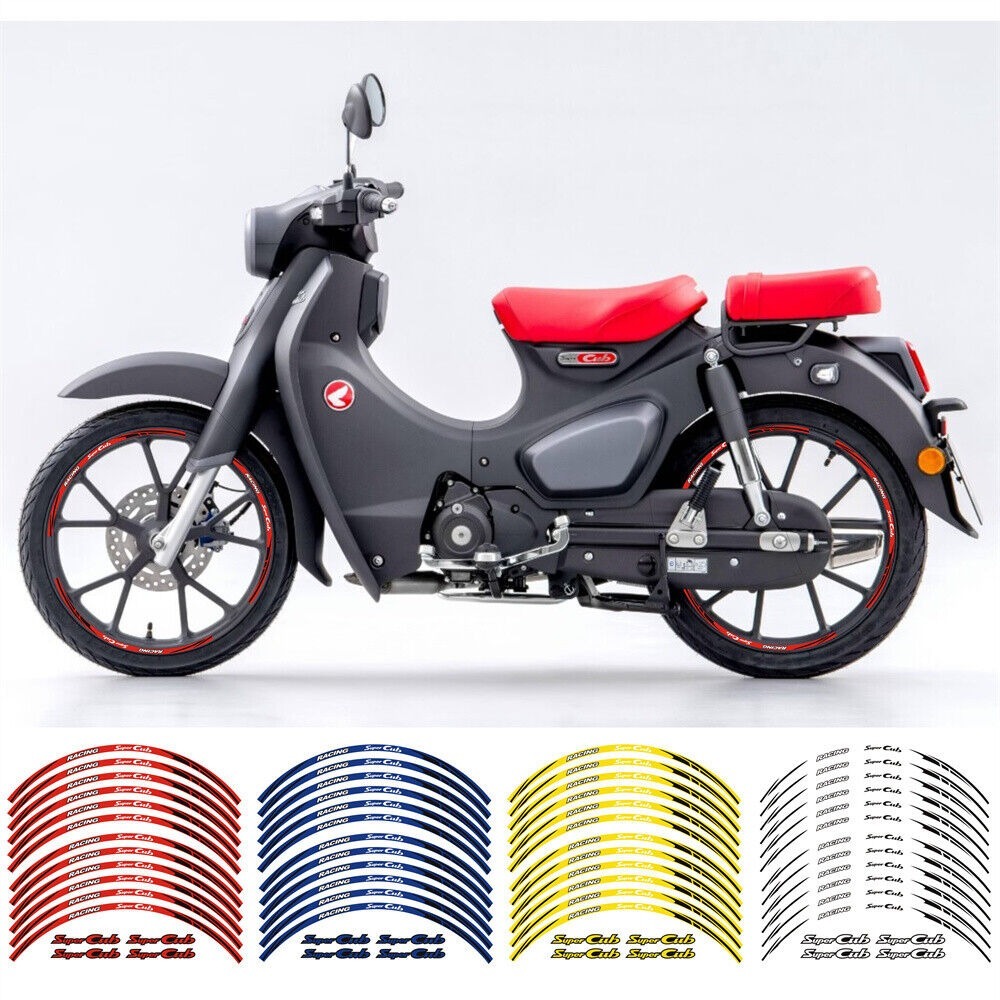 Dành Cho Xe HONDA SUPER CUB 50 110 C125 C110 C110i 17 "17" Vành Bánh Xe Phản Quang Decal Dán Decorat