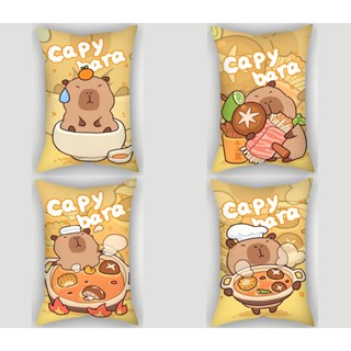 30×50.40×60.50×70.Vỏ gối capybara màu nâu cotton. Vỏ đệm sofa gia đình màu sắc mịn. Vỏ bọc giường trang trí gọn gàng.