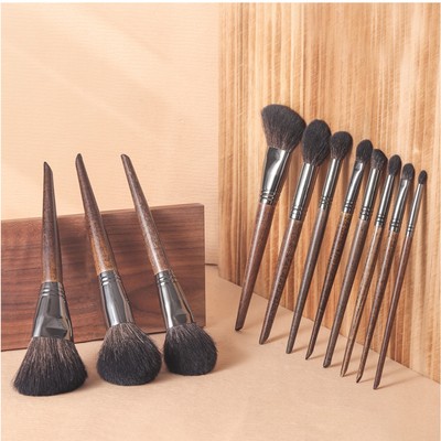 【OVW】Bộ 11 cọ trang điểm XQ123457810111219 bằng lông dê chuyên nghiệp kèm túi đựng