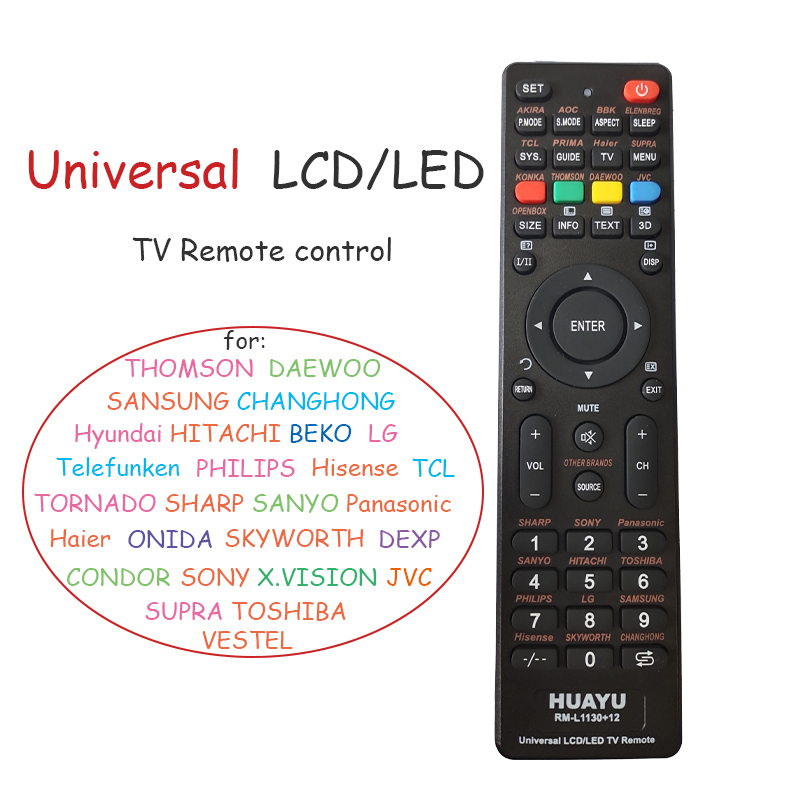 Remote đa năng Điều khiển LCD / LED TIVI (Thương hiệu đa năng) RM-L1130+12