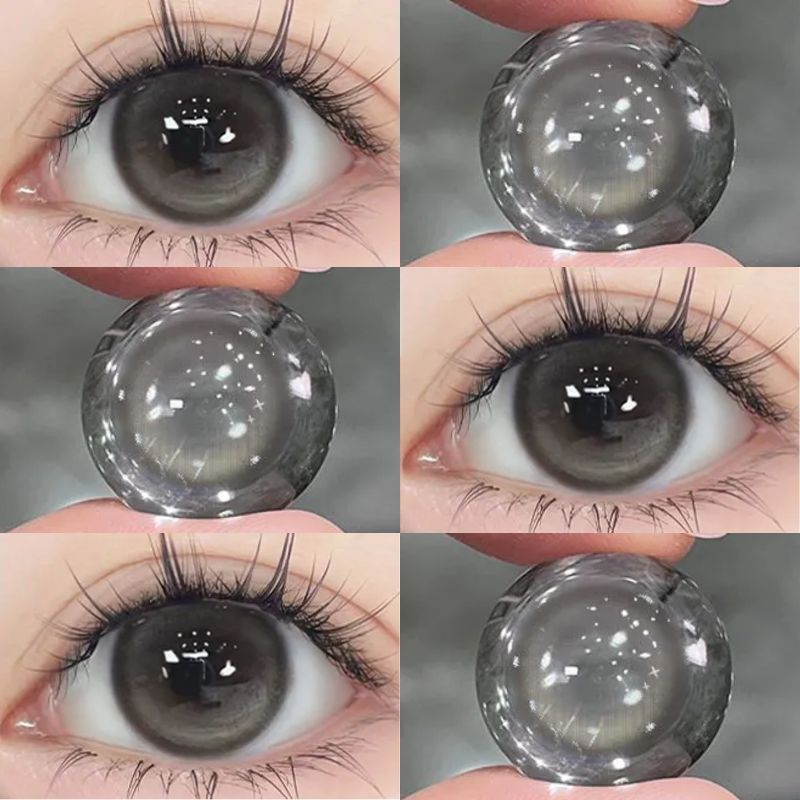 【 0.00--4.00 】 UYAAI kính áp tròng MCK1 màu mềm K4 Ống kính mắt to màu xám 6 tháng Sử dụng cho học s