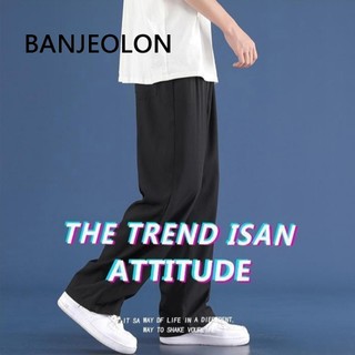 Banjeolon Quần thể thao ống thẳng cho nam giới thoải mái với xu hướng rộng rãi